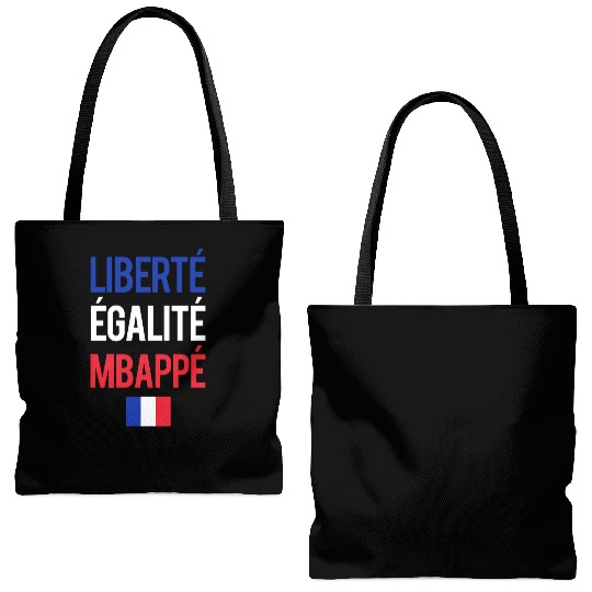 Liberte E galite Mbappe France Tote Bags (AOP)