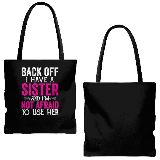 Sister Tote Bags (AOP), Funny Sister Tote Bags (AOP), Sister Tote Bags (AOP)