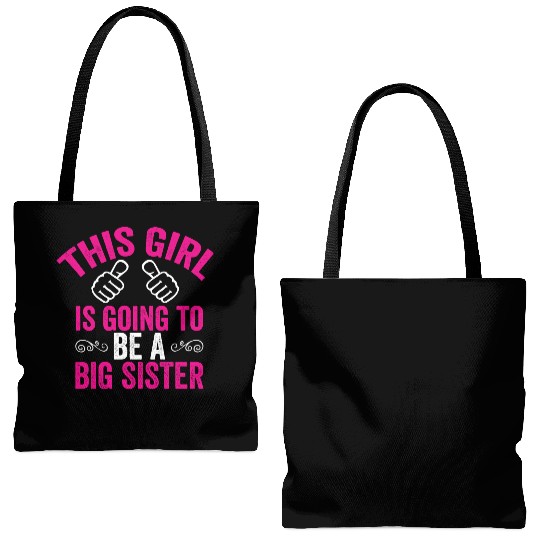 Big Sister Tote Bags (AOP), Funny Big Sister Tote Bags (AOP)