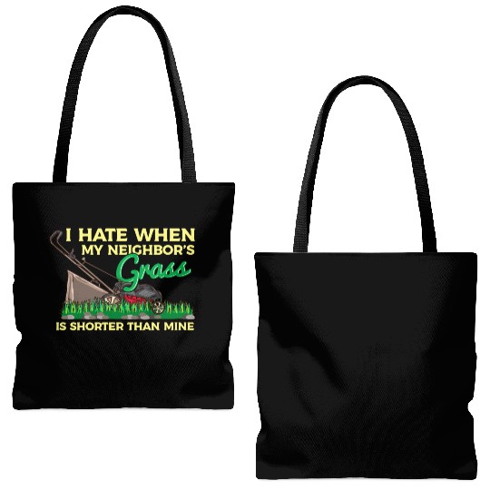 Lawn Mower Gardener Gift Lawn Mowing Tote Bags (AOP)