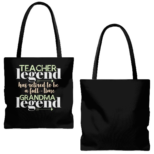 Retired teacher legend | Grandma Grandmother Tote Bags (AOP)