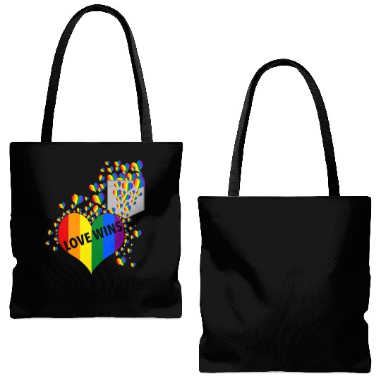 Love Wins Pride LGBTQ Community Pride Month Tote Bags (AOP)