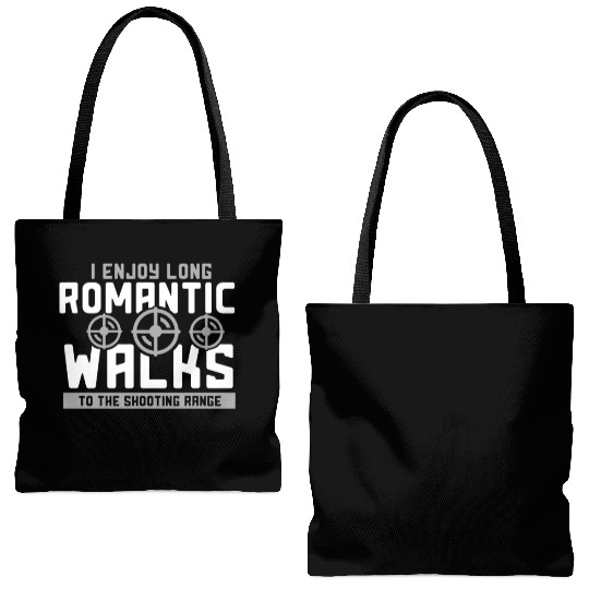 GUN / SHOOTING: Walks To The Shooting Range Tote Bags (AOP)