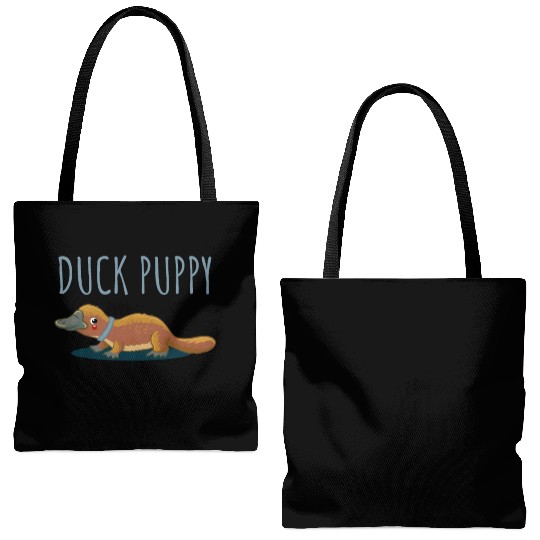 Duck Puppy Duck puppy sweet gift platypus cute Tote Bags (AOP)