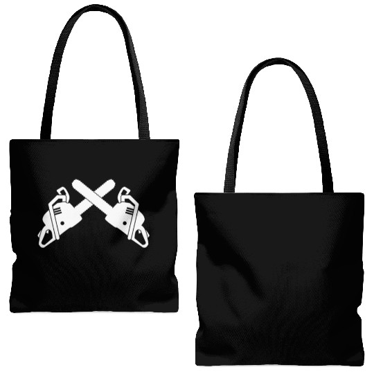 Chainsaw Lumberjack Tote Bags (AOP)