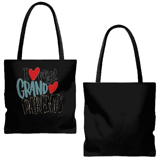 I love my grand parents Tote Bags (AOP)