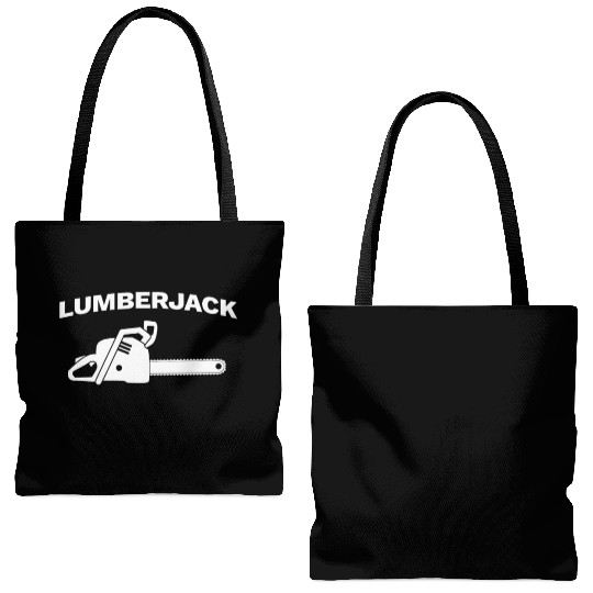 Chainsaw Lumberjack Tote Bags (AOP)