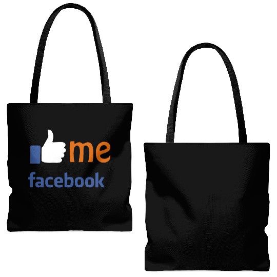 like me on facebook Tote Bags (AOP)