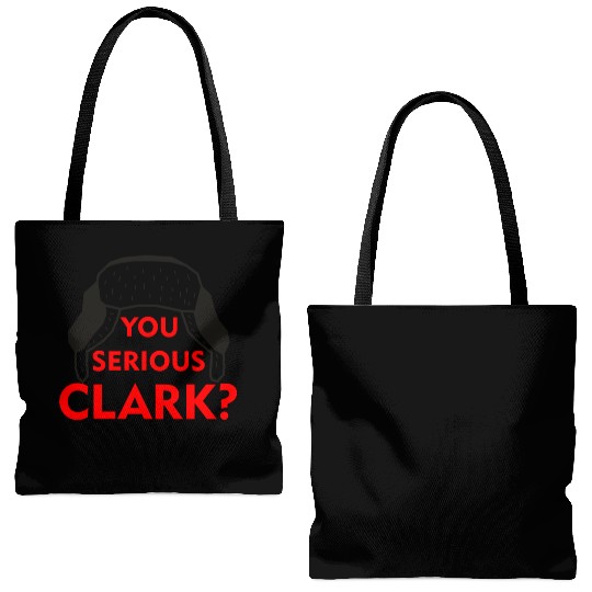 Cousin Eddie Tote Bags (AOP) You serious, Clark? Crhistmas