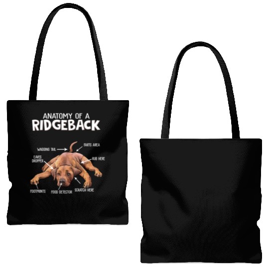 Anatomy of a Ridgeback Tote Bags (AOP)