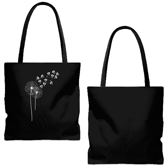 Paragliding pilots fly out of dandelion Tote Bags (AOP)