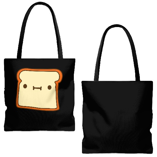 toast bread slice bun sweet cute Tote Bags (AOP)