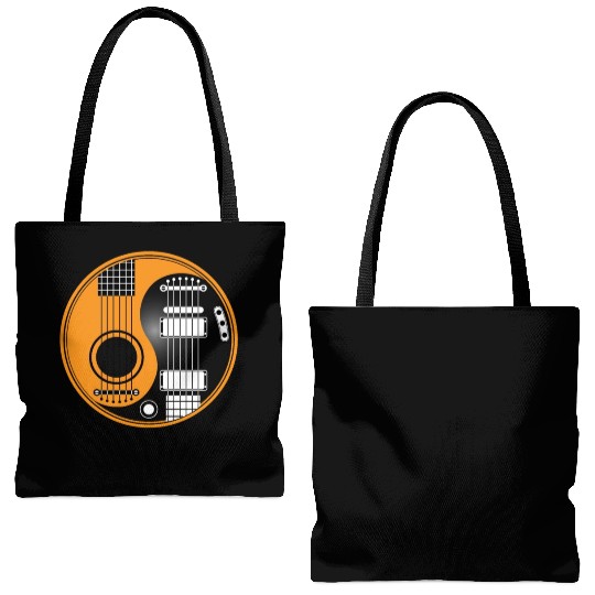 Guitar Ying Yang Tote Bags (AOP)