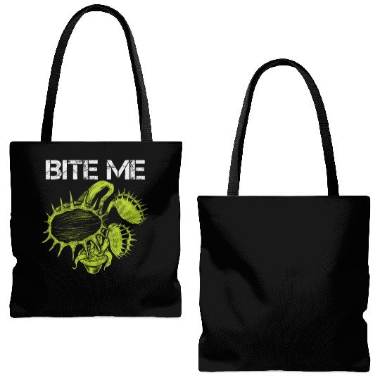 Carnivorous Plant Venus Fly Trap Lover Bite Me Tote Bags (AOP)