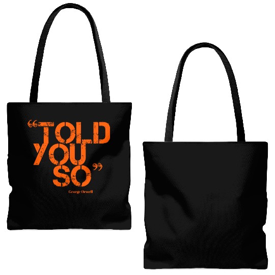 ORWELL orange Tote Bags (AOP)
