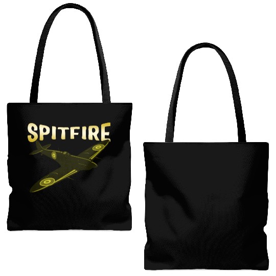 Spitfire UK Mk.1 RAF British WWII Fighter Royal Tote Bags (AOP)