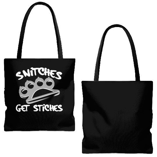 Cool Thug Life Tote Bags (AOP) For Gangster "Snitches Get