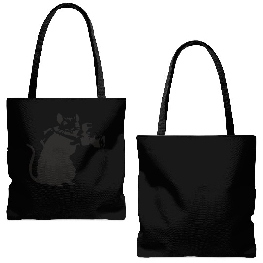 Rat with camera - Banksy Graffiti Tote Bags (AOP)