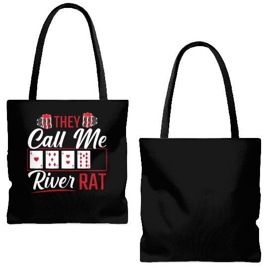 River Rat Funny Poker Player Texas Holdem Lucker Tote Bags (AOP)