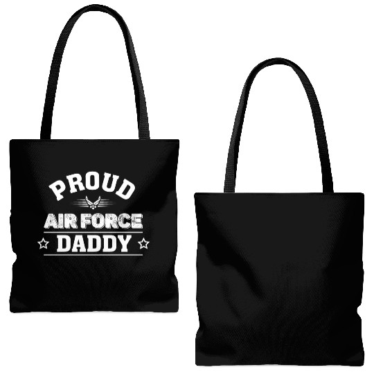Proud Air Force Daddy Tote Bags (AOP),Air Force Tote Bags (AOP).