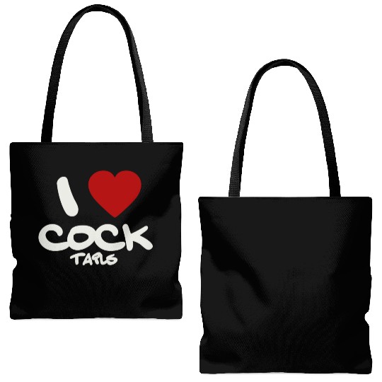I LOVE COCK TAILS Tote Bags (AOP)