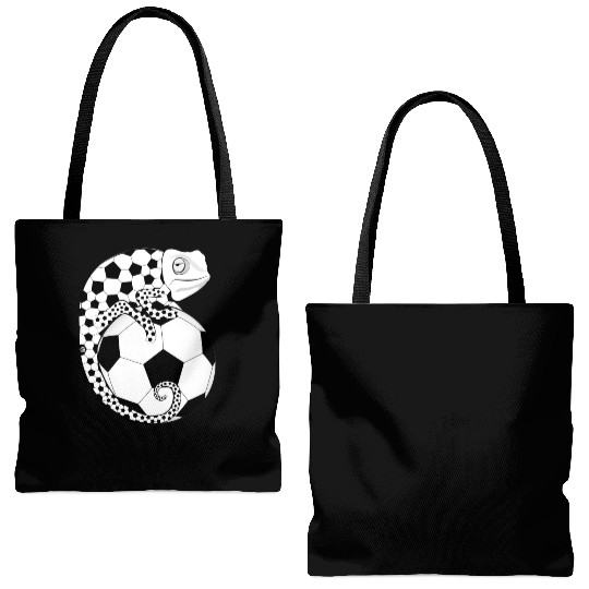 Soccer Chameleon Tote Bags (AOP)
