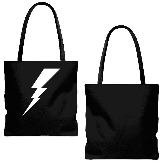 Lightning Bolt Geometric Vector Shape Tote Bags (AOP)
