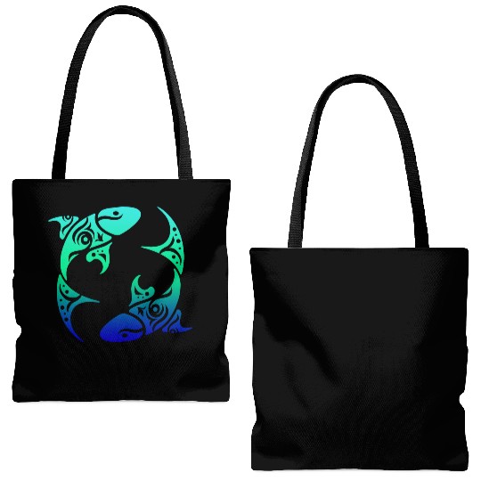 T Tattoo Pisces Horoscope Gift Idea Tote Bags (AOP)