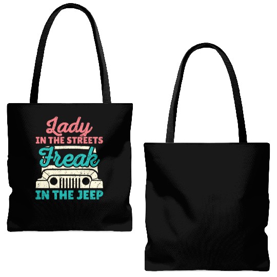Lady in the Streets Freak in the Jeep Tote Bags (AOP)