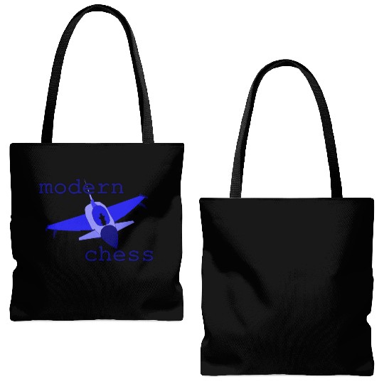 modern chess in royal blue Tote Bags (AOP)