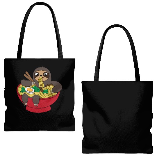 Sloth Ramen Noodles For Animal Lovers Tote Bags (AOP) For