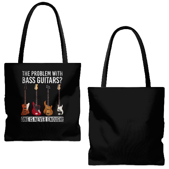 Bass Guitar Gift Bassist Tote Bags (AOP)