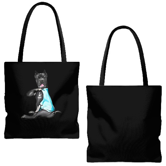 Cane Corso Tattoos I Love Dad Sitting Gift Father Tote Bags (AOP)
