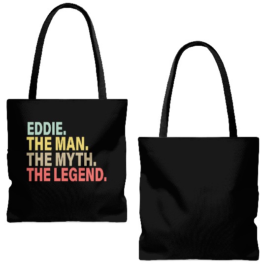 Eddie The Man The Myth The Legend Tote Bags (AOP)