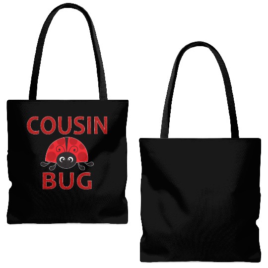 Cousin Bug Funny Ladybug Cousin Tote Bags (AOP)
