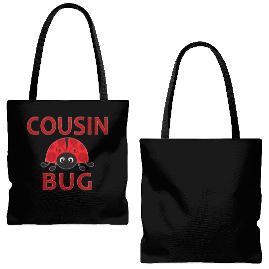 Cousin Bug Funny Ladybug Cousin Tote Bags (AOP)
