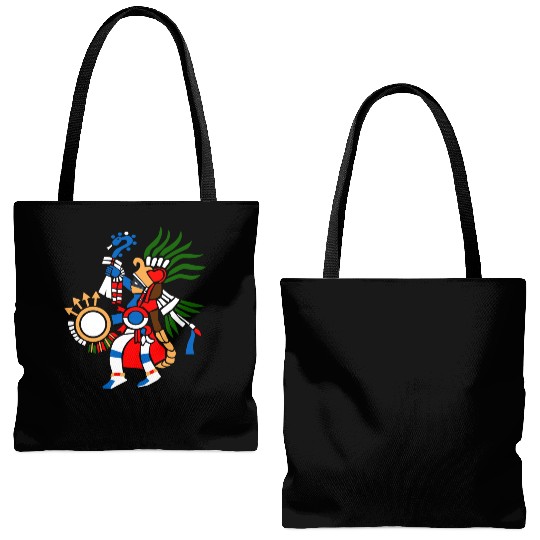 Aztec Symbol Aztec God of War Huitzilopochtli Tote Bags (AOP)