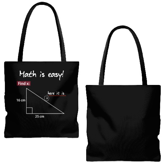 Math Is Easy Tote Bags (AOP)