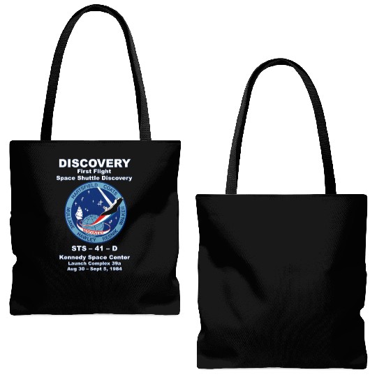 NASA Space Shuttle STS-41-D Vintage Crew Tote Bags (AOP)