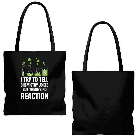 Funny Science Chemistry Chemist Student Teacher Tote Bags (AOP)