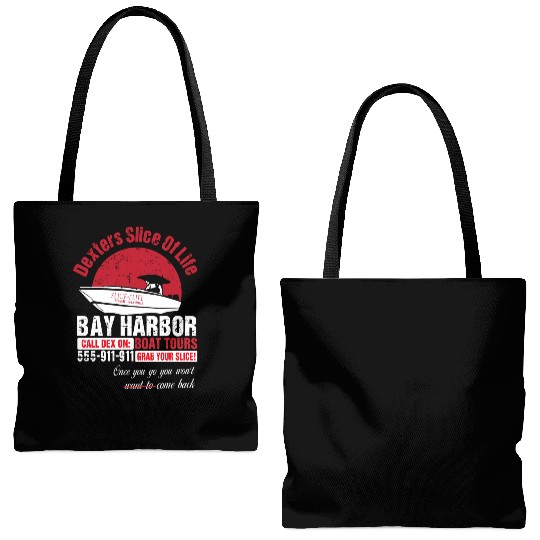 Cool Dexter Bay Harbor Boat Tours Tote Bags (AOP)
