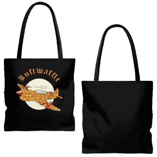 Luftwaffle Waffle Military Aircraft Pilot Tote Bags (AOP)