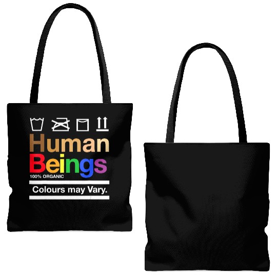 human beings 100 organic colours may vary Tote Bags (AOP)