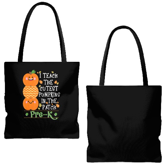 The Pumpkins In Patch Pre K Halloween Teacher Tote Bags (AOP)