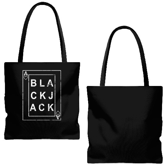 Vintage BlackJack Ace Of Hearts Twenty One Gift Tote Bags (AOP)