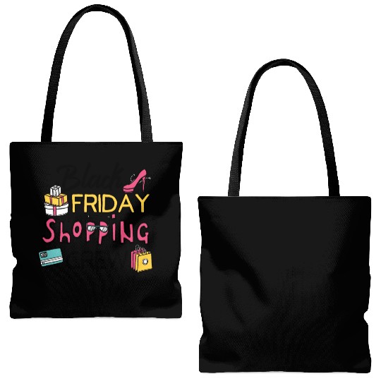 Holiday Shopping Black Friday Shopping Crew Funny Tote Bags (AOP)