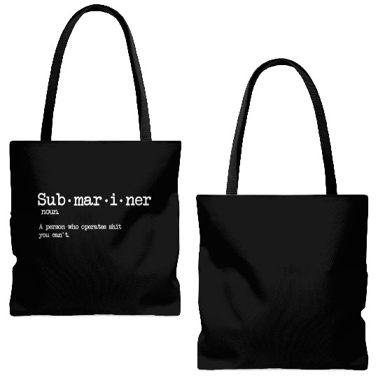 Submariner Definition US Navy Veteran Military Gif Tote Bags (AOP)