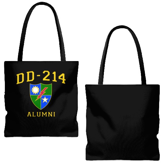US Army Ranger Veteran DD214 Alumni Logo Insignia Tote Bags (AOP)