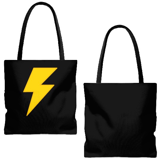 yellow lightning bolt Tote Bags (AOP)