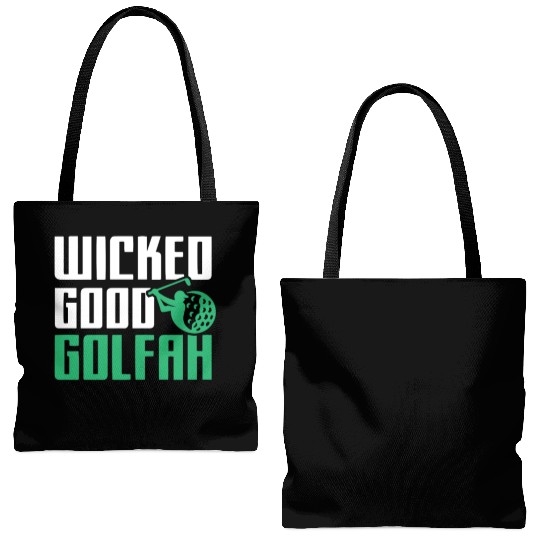 Funny New England Accent, Wicked Good Golfer Gift Tote Bags (AOP)